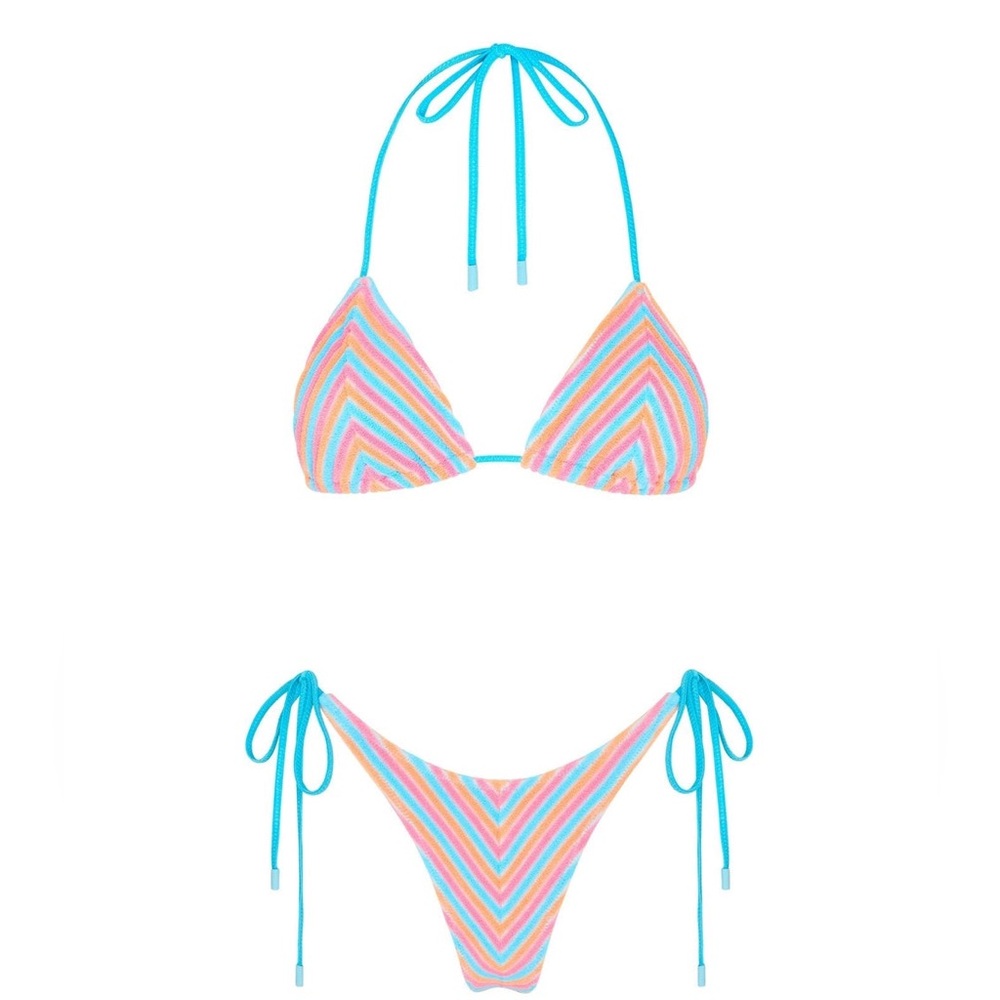 Triangl terry cloth bikini set